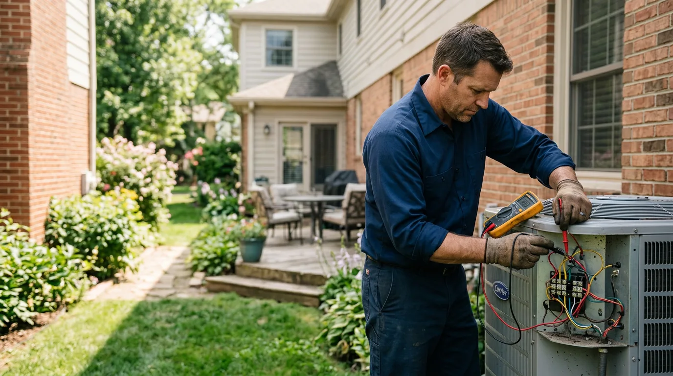 HVAC technician working near Wright, KS